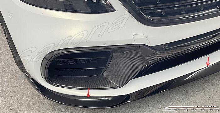 Custom Mercedes S Class  Sedan Front Lip/Splitter (2018 - 2020) - $590.00 (Part #MB-068-FA)